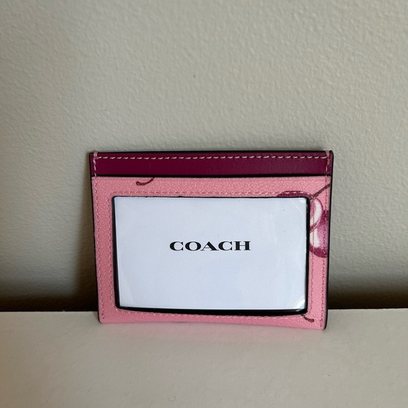 NWT Coach slim Id card case with cherry print - Picture 2 of 3